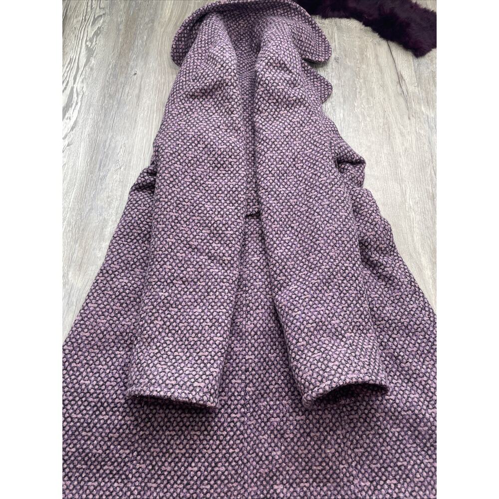 Yiteer Lisha 42 Coat Long Furr Collared Toggle Purple Jacket Womens small sizing - Picture 15 of 16